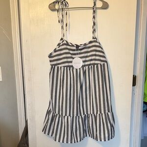 SHEIN Black and White Striped Dress